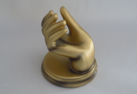 afbeelding waaiersteun hand - goudkleur