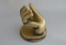 afbeelding waaiersteun hand - goudkleur
